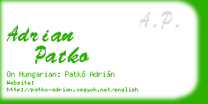 adrian patko business card