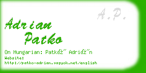 adrian patko business card